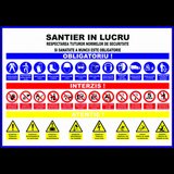 Panou santier in lucru respectarea tuturor normelor de securitatea si sanatatea a muncii este obliga